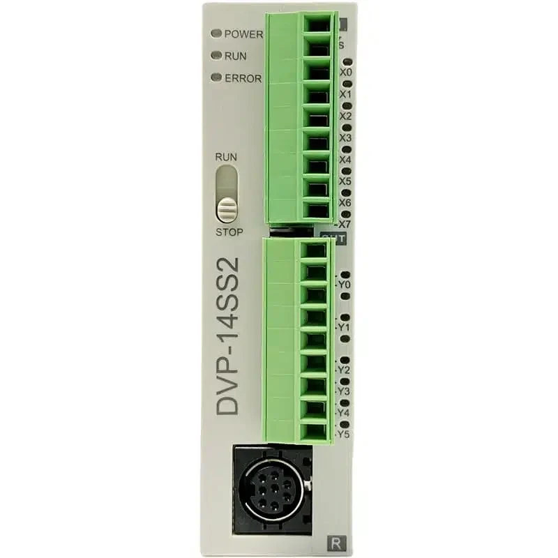 Delta DVP14SS211R PLC, 14-point relay output controller, 24V DC, RS-232/RS-485, Modbus-compatible