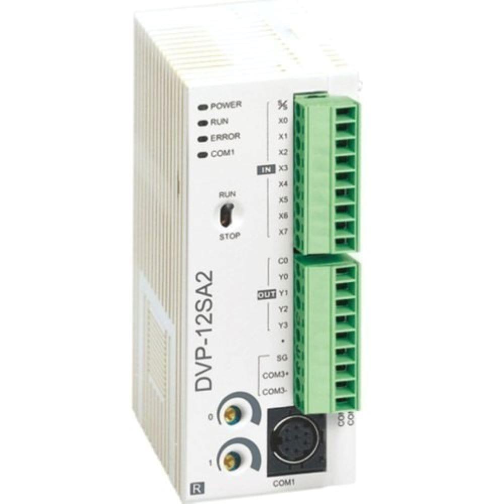 Delta DVP12SA211R PLC, 12 I/O, relay output, advanced slim PLC with RS-232/RS-485
